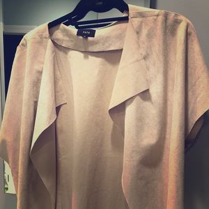 Suede tan short sleeve jacket